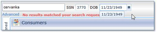 screenshot:  showing DATE